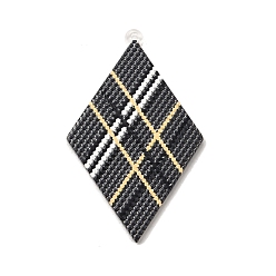 Черный Ромбовидные акриловые большие подвески серьги своими руками аксессуары, чёрные, 58.5x36x2.5 мм, отверстие : 1.8 мм