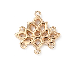 Light Gold Сплав ссылки люстра компонент, 6 Разъемы петли, цветок, золотой свет, 21.5x22x3.5 мм, отверстие : 1.2 мм, Около 529 шт / 1000 г