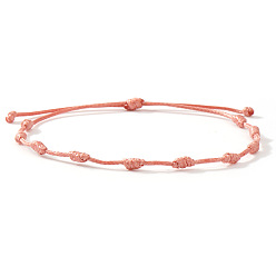 Pink Регулируемые плетеные браслеты из полиэфирного шнура для дружеской пары, узел, розовые, 11.02 дюйм (28 см)