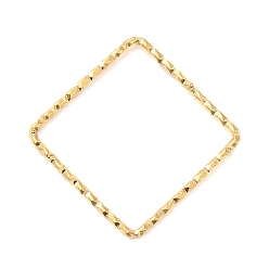 Настоящее золото 18K 304 нержавеющей стали связывающий кольца, , квадратный, реальный 18 k позолоченный, 27x27x1 мм