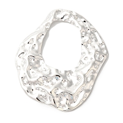 Посеребрённый Латуни кулон, без свинца и без кадмия, 925 серебро покрытием, 45x37x3 мм, отверстие : 1.6 мм