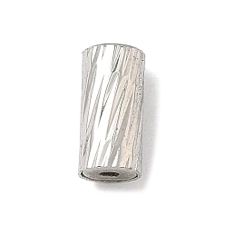 Платина Латунные магнитные застежки, текстурированная колонка, платина, 8x4 мм, отверстие : 1 мм