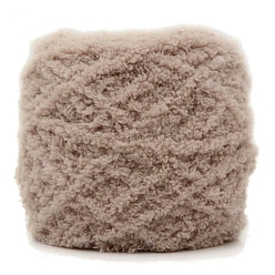 Светло-коричневый Полиэфирная мягкая коралловая бархатная пряжа, мягкая пряжа из шенилла для вязания спицами и крючком, теплая пряжа для сумки, шапки, шарфов, одежды, перчаток, тапочек, кукол, загар, 4 мм