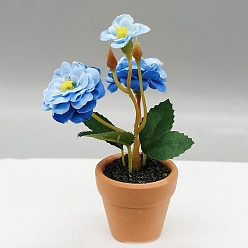 Синий Миниатюрная ваза для цветочных горшков микропейзаж кукольный домик аксессуары, притворяясь опорными украшениями, синие, 35x190 мм