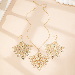 Золотой Ожерелья и серьги-подвески из сплава «Хвост феникса», золотые, 400 мм