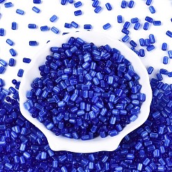 Средно-синий Бусины кошачий глаз в стиле волочильного станка, колонка, светло-синий, 6x4 мм, отверстие : 1.4 мм, Около 3000 шт / фунт