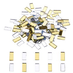 (52) Непрозрачная лаванда Кабошоны из стекла, прямоугольные, разноцветные, 20~22x10x3 мм, около 100 шт / коробка