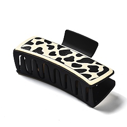 Кукурузный Шелк Искусственная кожа с большими пластиковыми заколками для волос, для девушек с густыми волосами, прямоугольник с рисунком коровы, цвет колоса кукурузы, 50x105x44.5 мм