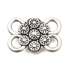 Цветок Тибетские звенья из сплава, соединительные подвески, античное серебро, цветок, 10x15x1.8 мм, отверстие : 2.5 мм