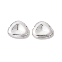Plata Cuentas triangulares de aleación, larga duración plateado, plata, 12.5x15x3 mm, agujero: 1 mm