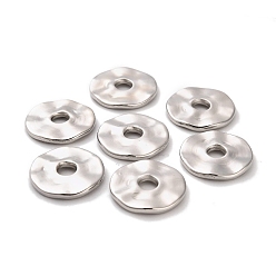 Платина CCB пластиковые шарики, плоско-круглые, платина, 16.5x2.1 мм, отверстие : 3.7 мм