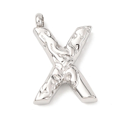 Letter X 304 подвески из нержавеющей стали, письмена, Письмо X, 21.5x14.5x4.5 мм, отверстие : 2.5 мм