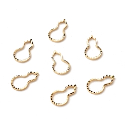 Real 24K Gold Plated Brass Linking Rings, Long-Lasting Plated, Cadmium Free & Lead Free, Gourd, Real 24K Gold Plated, 12x7x1mm, Inner Diameter: 10x6mm
