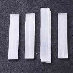 Белый Дым Палочки из натурального селенита, грубые необработанные кристаллические палочки из селенита для защиты метафизической энергии рейки, принадлежности для викканского алтаря, серый, 100~120x20.5~22x9~14.5 мм