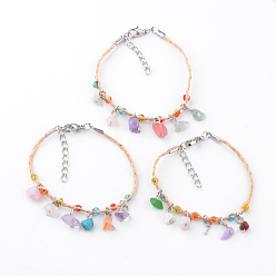 Mixed Stone Mixed Stone Charm Bracelets, 6.1~6.89 inch(155~175mm)