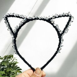 Хрусталь Резинки для волос из натуральных кристаллов кварца, резинки для волос кошачий глаз, для женщин девушек, 170x150 мм