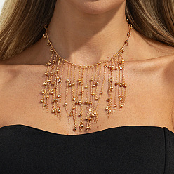 Золотой Женские ожерелья из сплава, ожерелья шкентеля, круглые, золотые, 14.17 дюйм (36 см)