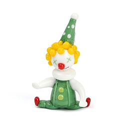 Зеленый Украшения для выставки клоунов в стиле лэмпворк своими руками, для украшения дома, зелёные, 40x27.5x71.5 мм