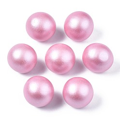 Бледно-Розовый Расписные бусы из натурального дерева, жемчужные, нет отверстий / незавершенного, круглые, розовый жемчуг, 15 мм