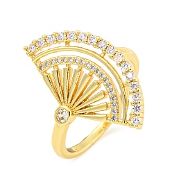 Настоящее золото 16K Открытые манжеты из латуни с микропаве и прозрачным цирконием для женщин, без кадмия и без свинца, реальный 16 k позолоченный, внутренний диаметр: 17 мм