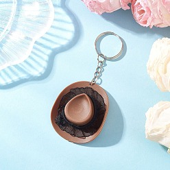 Верблюжий Пластиковые брелки для шляп, с железными разрезными брелоками, платина, верблюжие, 104 мм