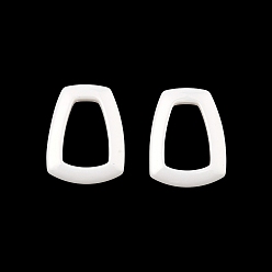 Белый Биокерамика, циркониевое керамическое соединительное кольцо, без никеля , не выцветает и гипоаллергенен, трапециевидный разъем, белые, 16x12x2 мм, внутренний диаметр: 11x7 мм