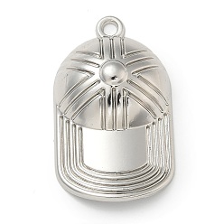Платина Сплавочные подвески тибетского стиля, шляпные прелести, платина, 43x25x9 мм, отверстие : 2.7 мм