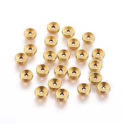 Antique Golden Tibetan Style Alloy Beads, Cadmium Free & Nickel Free & Lead Free, Disc, Antique Golden, 5x2mm, Hole: 1mm