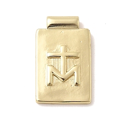 Cross Латунные подвески, прямоугольник амулеты, без кадмия и без свинца, стойки покрытие, долговечный, реальный 18 k позолоченный, крестик, 18.5x11.5x3.5 мм, отверстие : 1.4 мм