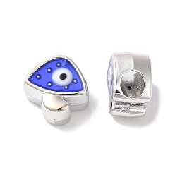 Гриб Ccb пластиковые эмалированные европейские бусины, бусины с большим отверстием, светло-синий, гриб, 12.5x12x8 мм, отверстие : 5 мм