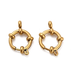 Золотой 304 пружинные кольца из нержавеющей стали, золотые, 19x14x4.5 мм, Отверстие : 2.8 мм & 10 мм