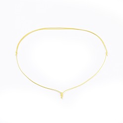 Желтый Регулируемое корейское изготовление ожерелья из вощеного полиэстера, желтые, 33.7 дюйм (85.6 см), 1 мм