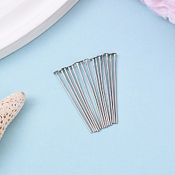 Платинированный Латунные шпильки с плоской головкой, без никеля , Реальная платина, 30x0.7 мм, Руководитель: 2 mm