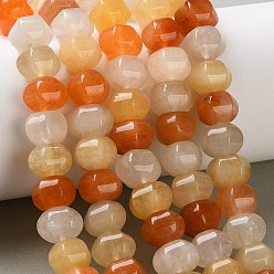 Golden Silk Jade Нити натуральных золотых шелковых нефритовых бусин, тыква, 11~11.5x8~8.5 мм, отверстие : 0.9 мм, около 48 шт / нитка, 14.96~15.08 дюйм (38~38.3 см)