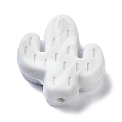 Белый Дым Силиконовые фокусные шарики, кактус, серый, 25x23x8 мм, отверстие : 2.3 мм