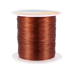 Saddle Brown Round Copper Beading Wire for Jewelry Making, Long-Lasting Plated, Saddle Brown, 28 Gauge(0.3mm), about 236.22 Feet(72m)/roll