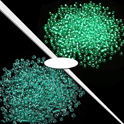 Бирюза Светящиеся прозрачные круглые стеклянные бусины, ювелирные аксессуары своими руками, светящиеся в темноте бусы, бирюзовые, 3 мм, 450 г