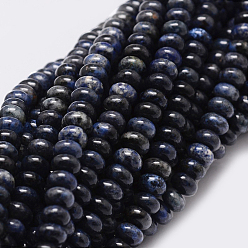 дюмортьерит Рондель натуральный дюмортьерит кварцевые бусины, 6x4 мм, отверстие : 1 мм, около 105 шт / нитка, 15.74 дюйм