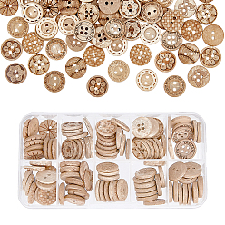 BurlyWood Wooden Buttons, for Sewing Crafting, BurlyWood, 15mm