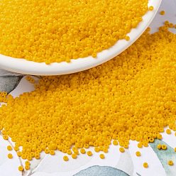 (RR404D) Непрозрачный Темно-желтый Миюки круглые бусины рокайль, японский бисер, 15/0, (rr 404 d) непрозрачный темно-желтый, 15/0, 1.5 мм, отверстия : 0.7 mm, около 250000 шт / фунт