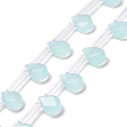Бледно-бирюзовый К 9 нити стеклянных бусин, Топ пробуренной, граненые, слеза, бледные бирюзовая, 9x6x4 мм, отверстие : 0.9 мм, около 40 шт / нитка, 16.22'' (41.2 см)