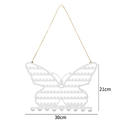 Серебро Металлическая подставка для сережек, подставка для сережек, бабочка, серебряные, 30x21 см