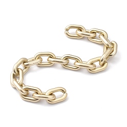 Золотистый Ручная роспись канатных цепей ccb, несварные, овальные, золотые, ссылка: 14.5x9.5x3 mm, 39.37 дюйм (1 м) / прядь