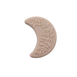 Светло-коричневый Силиконовые фокусные шарики, изготовление ожерелий diy, луна, загар, 25x18 мм