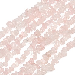 Розовый Кварц Природного розового кварца нитей бисера, самородки, 5~8 мм, отверстие : 1 мм, 31.50 дюйм (80 см)