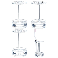 Clear Plastic Toothbrush Display Stands, Clear, 6.65~6.75x11.3cm