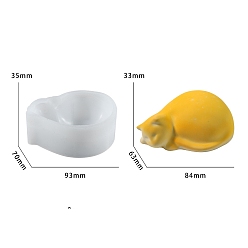 Белый Diy дисплей силиконовые формы, формы для литья смолы, форма кошки, белые, 93x70x35 мм
