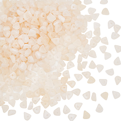 Персиковый Слойка 400шт акриловые бусины, имитация драгоценных камней, чип, розовые, 8x6x4 мм, отверстие : 1.4 мм, 400 шт / коробка