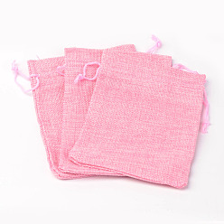 Фламинго Мешки мешка шнурка упаковки мешка мешка имитационные полиэфирные, фламинго, 18x13 см
