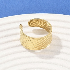 Настоящее золото 18K 304 из нержавеющей стали манжеты кольца, ионное покрытие (ip), реальный 18 k позолоченный, 11 мм